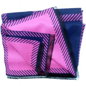 Szal kaszmirowy w kratę 