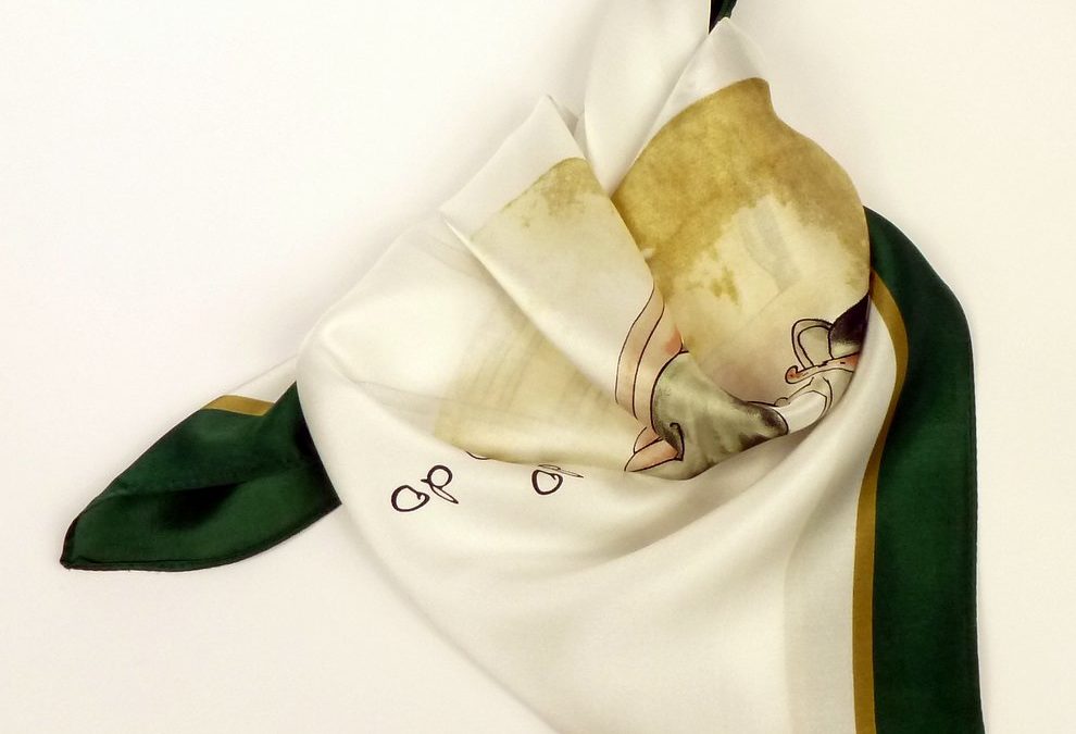 Apaszka gawroszka jedwabna kobieta