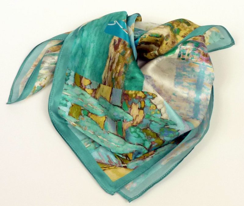 Apaszka gawroszka jedwabna krajobrazy