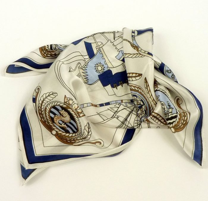 Apaszka gawroszka jedwabna marynarska