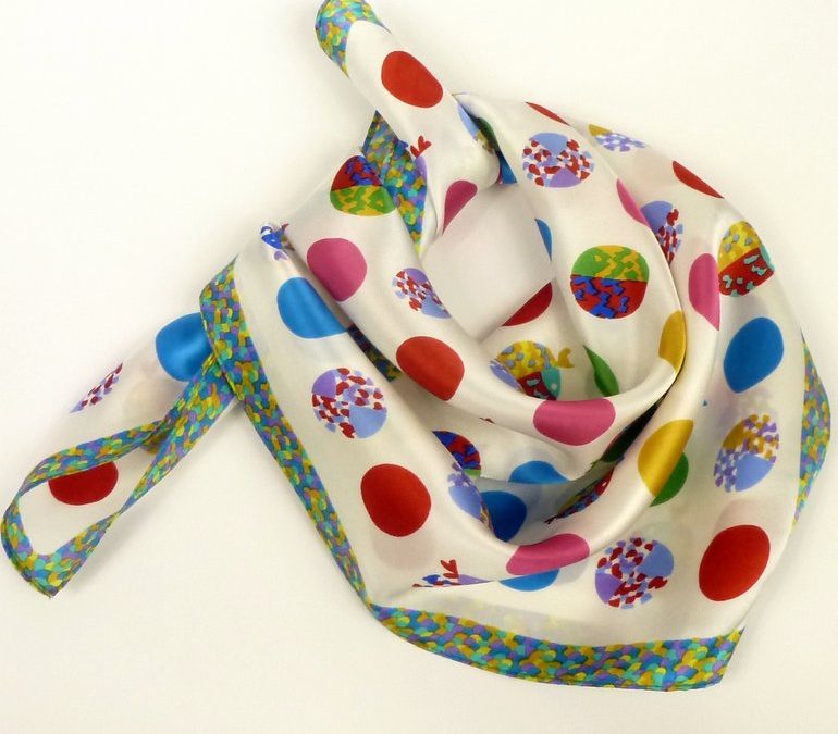 Apaszka gawroszka rybki biała