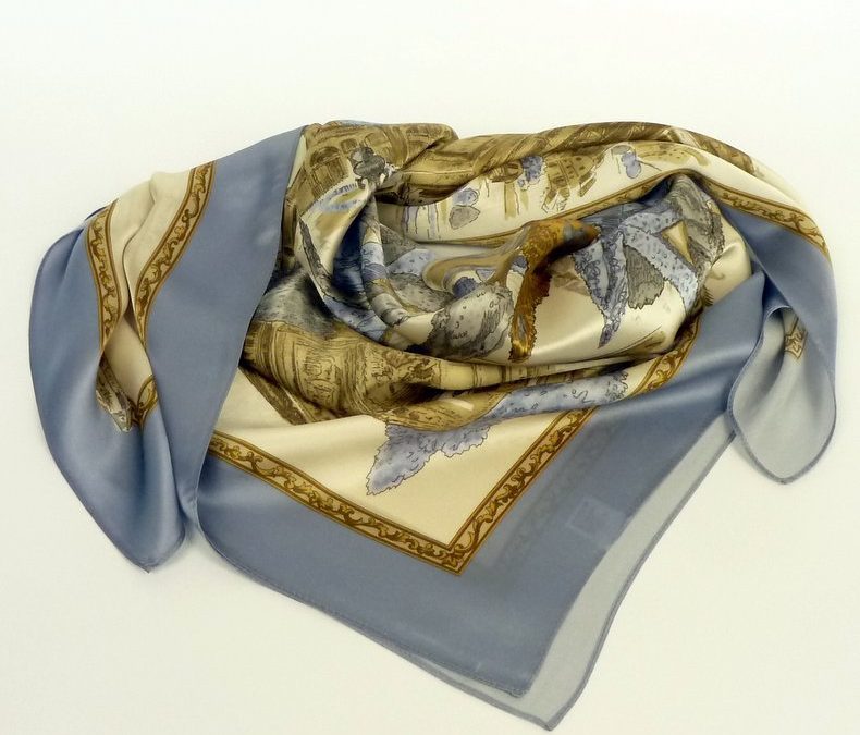 Apaszka jedwabna duża Paryż