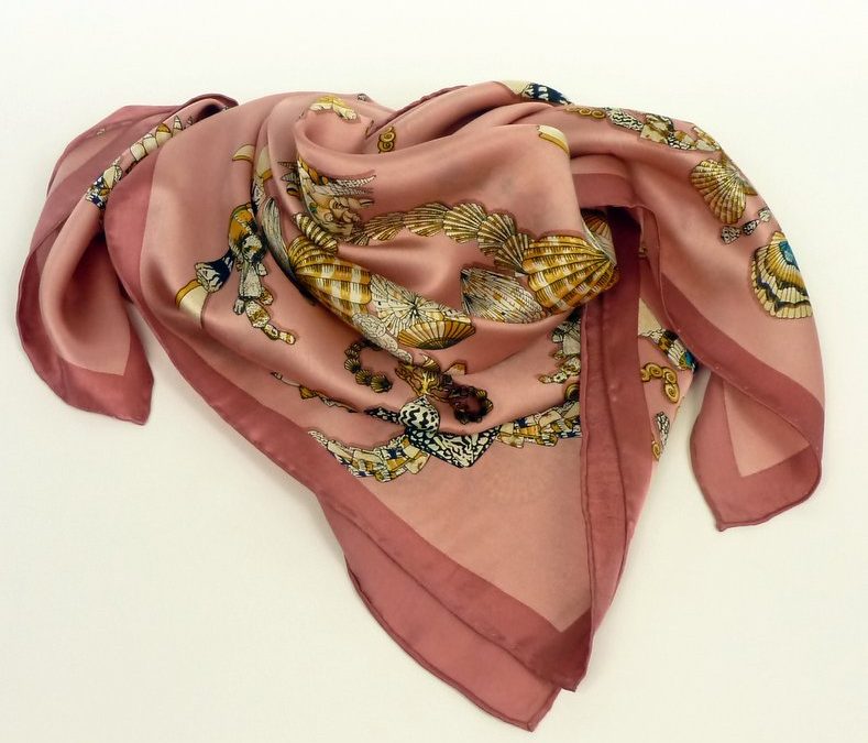 Apaszka jedwabna duża klejnoty