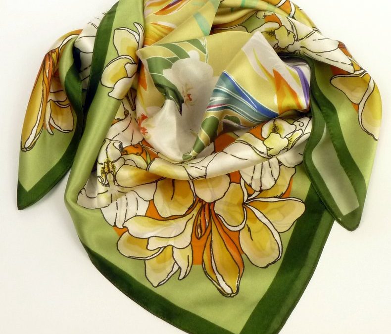 Apaszka jedwabna duża koliber