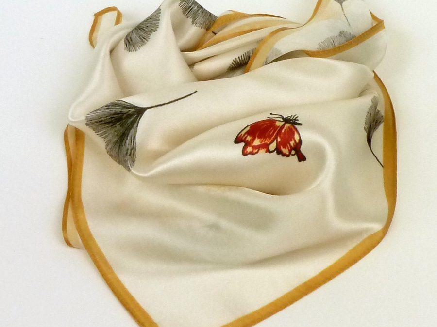 Apaszka jedwabna gawroszka miłorząb