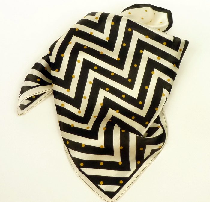 Apaszka jedwabna gawroszka zygzak