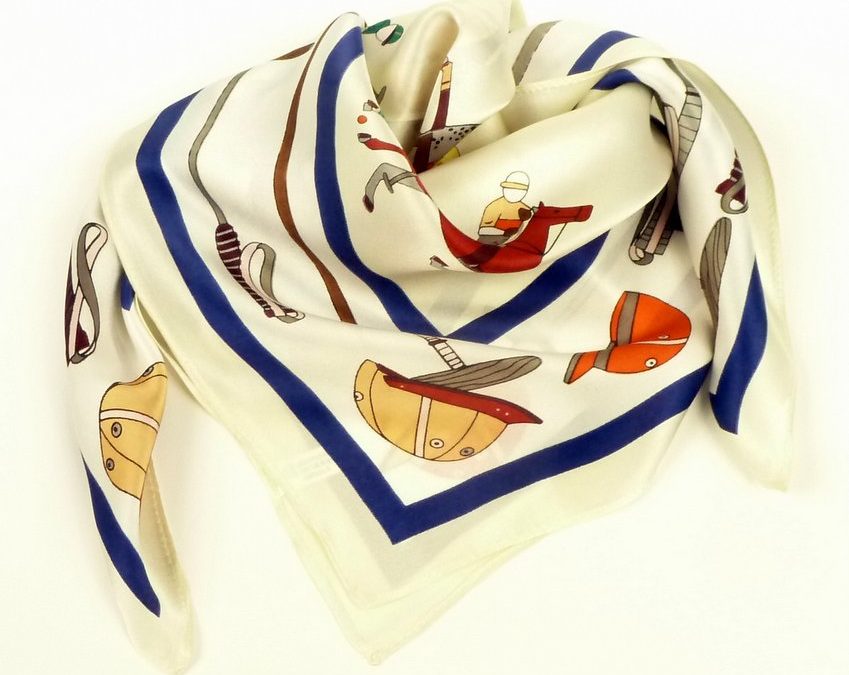 Apaszka jedwabna gra w polo