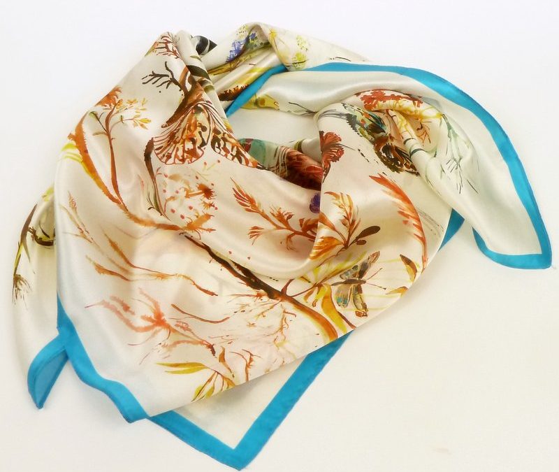 Apaszka jedwabna malownicza