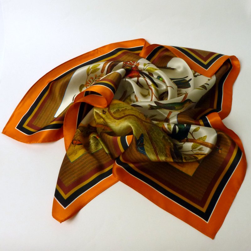 Apaszka jedwabna wzorzysta