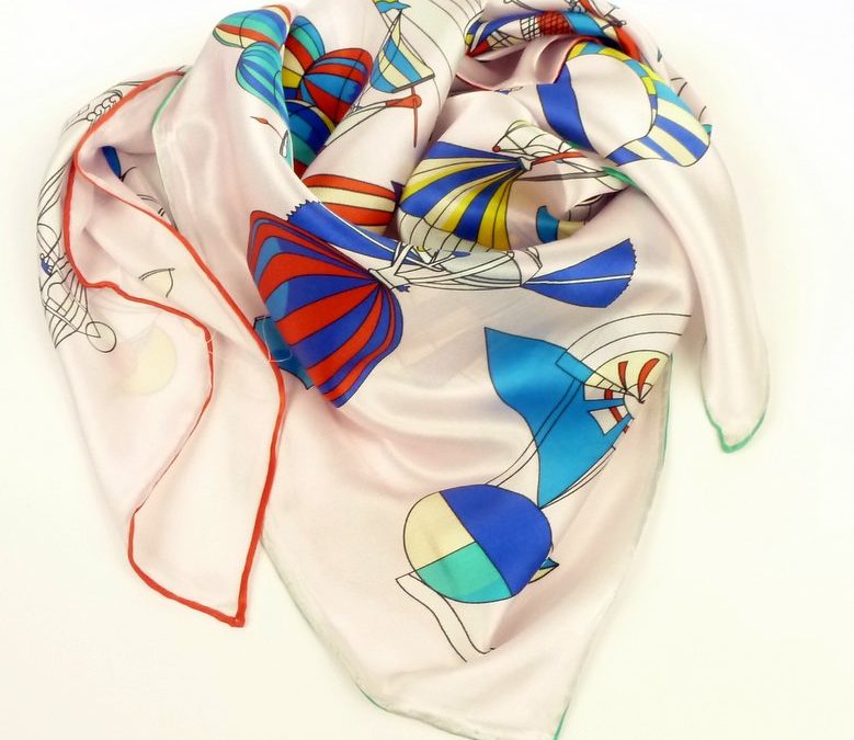 Apaszka jedwabna statki powietrzne