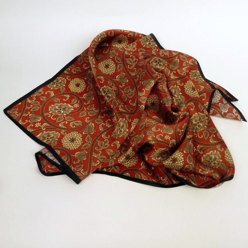 Apaszka jedwabna czerwona