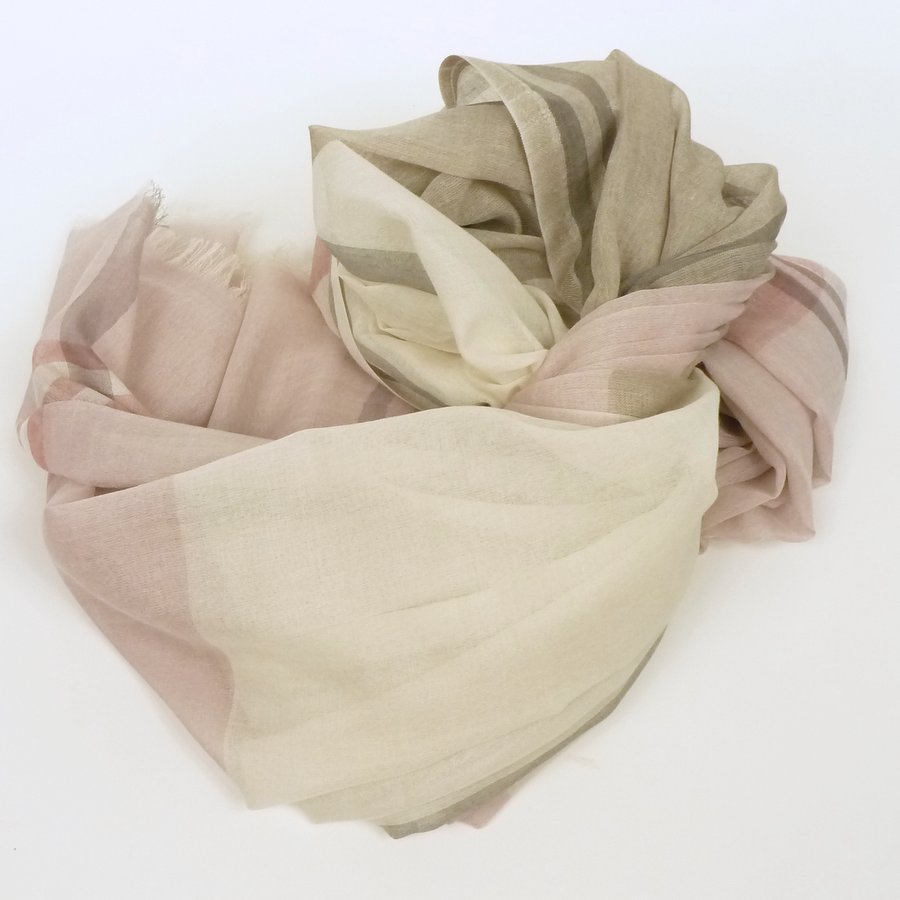 Cienki szal linie i krata - obrazek 5