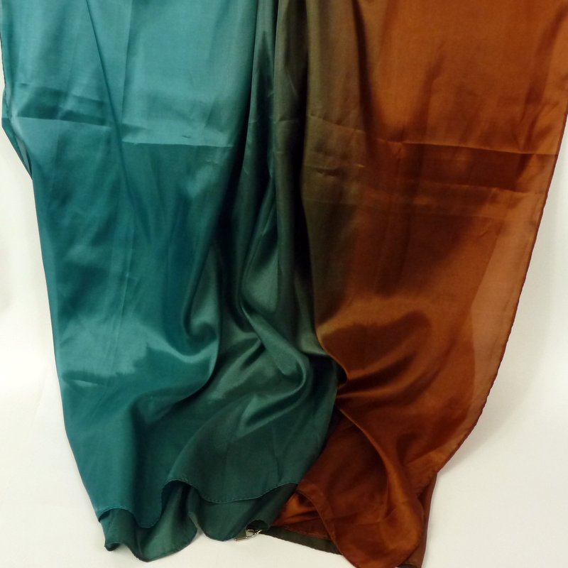 Szal pareo zielono-brązowy