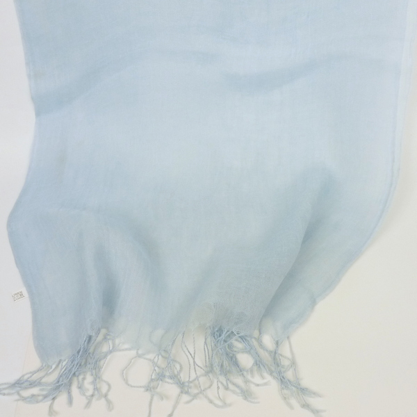 Szal lniany błękitny