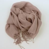 Szal lniany różowy