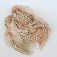 Szal lniany w pepitkę