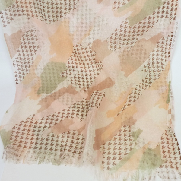 Szal lniany w pepitkę