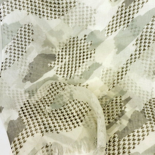 Szal lniany w pepitkę