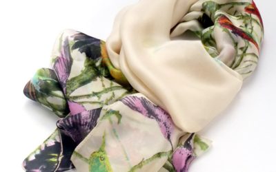 Szal do modnego koloru bakłażana